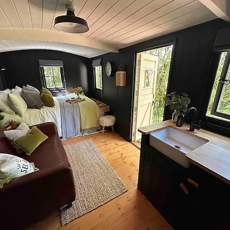 Cornwall Woodland Shepherd'S Hut - Dennis Hut Bodmin Buitenkant foto
