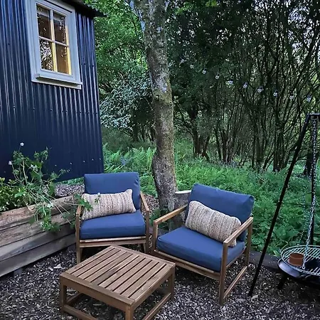 Cornwall Woodland Shepherd'S Hut - Dennis Hut Bodmin Buitenkant foto